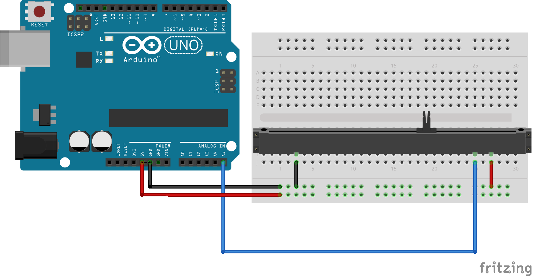 Rotary switch connection (board view)