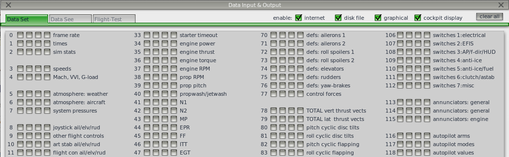 X-Plane network settings